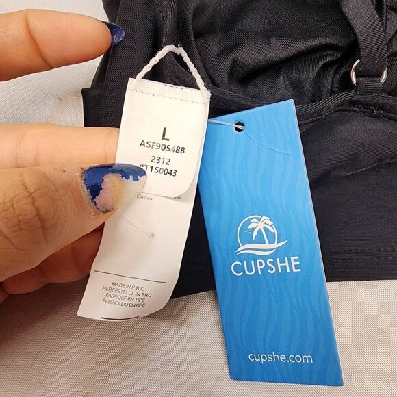 Cupshe Women's Size L Black 2 piece Bikini Swimsuit - Picture 5 of 6